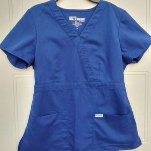 COPY - Grey's Anatomy Mock Wrap Scrub Top